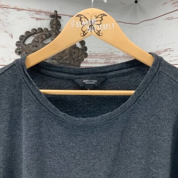 Simply Vera Wang Heather Grey Sweat Shirt XL - Picture 5 of 6